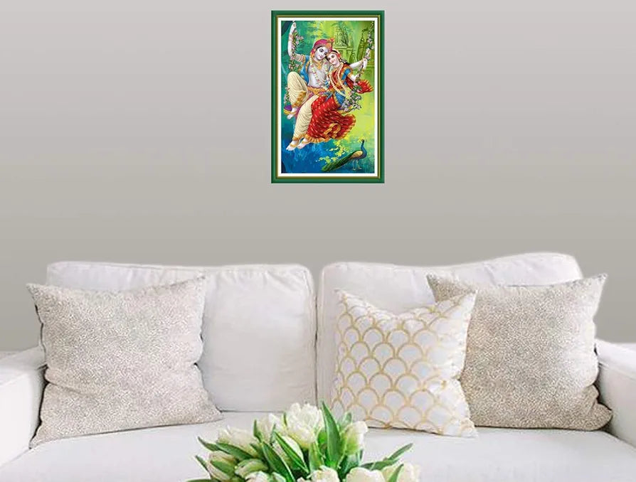 Rangoli MDF Wall Stick Decorative Panel 12x18 Wall Art for Home, Living Room, Bedroom, Office & Decoration. P-1, Design-8