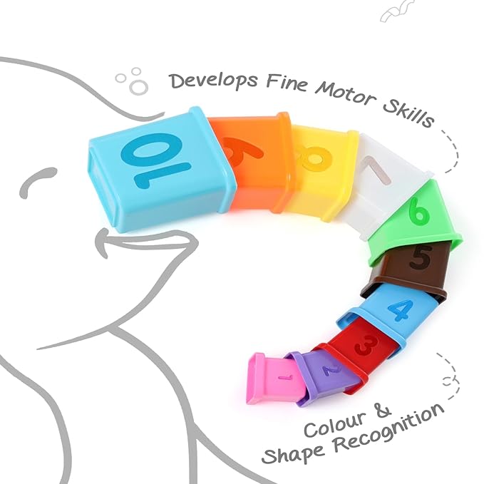 Firstcry Intelliskills Premium Stacking Sequencing 10 Pieces