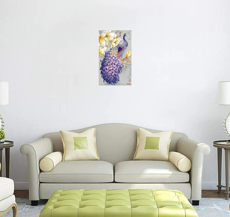 Rangoli Peacock Wall Sticker 12x18 Sheet – Elegant Self Adhesive Home Décor for Living Room, Bedroom & Walls. Design-3