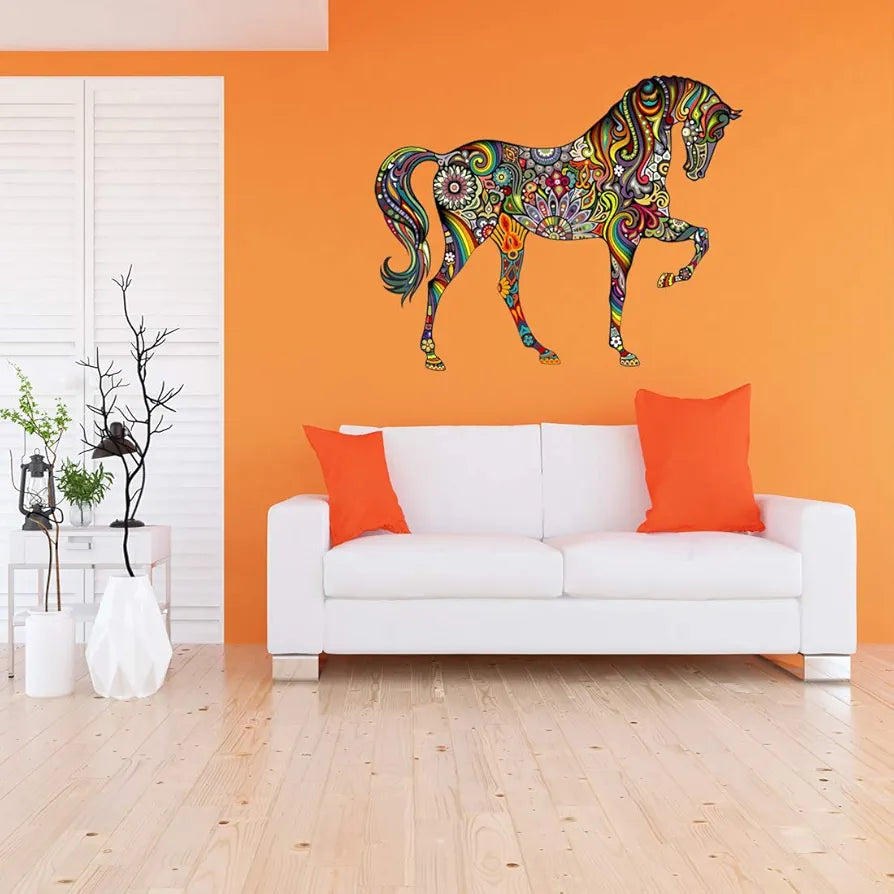 Rangoli White Glossy Vinyl Wall Sticker Premium Self-Adhesive Waterproof Decorative Wall Decal for Bedroom, Living Room, Office & Home Decoration Easy to Apply. Parent-13, Design-21