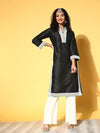 Shae by Sassafras Women Black Solid Straight Kurta