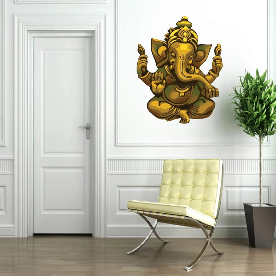 Rangoli White Glossy Vinyl Wall Sticker Premium Self-Adhesive Waterproof Decorative Wall Decal for Bedroom, Living Room, Office & Home Decoration Easy to Apply. Parent-2, Design-10