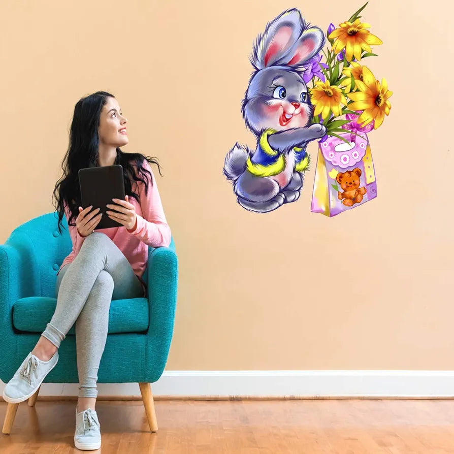 Rangoli White Glossy Vinyl Wall Sticker Premium Self-Adhesive Waterproof Decorative Wall Decal for Bedroom, Living Room, Office & Home Decoration Easy to Apply. Parent-4, Design-19