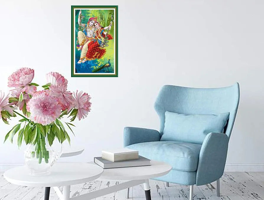 Rangoli MDF Wall Stick Decorative Panel 12x18 Wall Art for Home, Living Room, Bedroom, Office & Decoration. P-1, Design-8