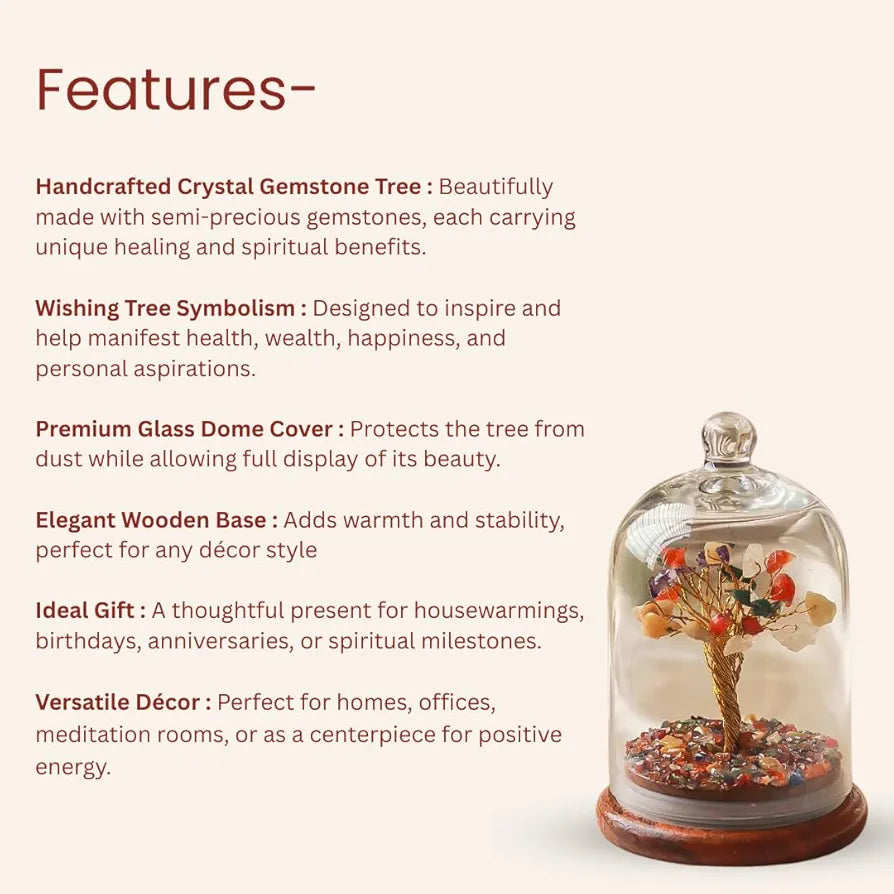 bonsai tree spiritual benefits Ritualistic Dome Crystal Chakra Tree Encased Gemstone Bonsai