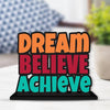 Artvibes Wooden Idols and Figurine Dream Believe Achieve Quote Table Decoration for Office Desk | Home Decor | Living Room