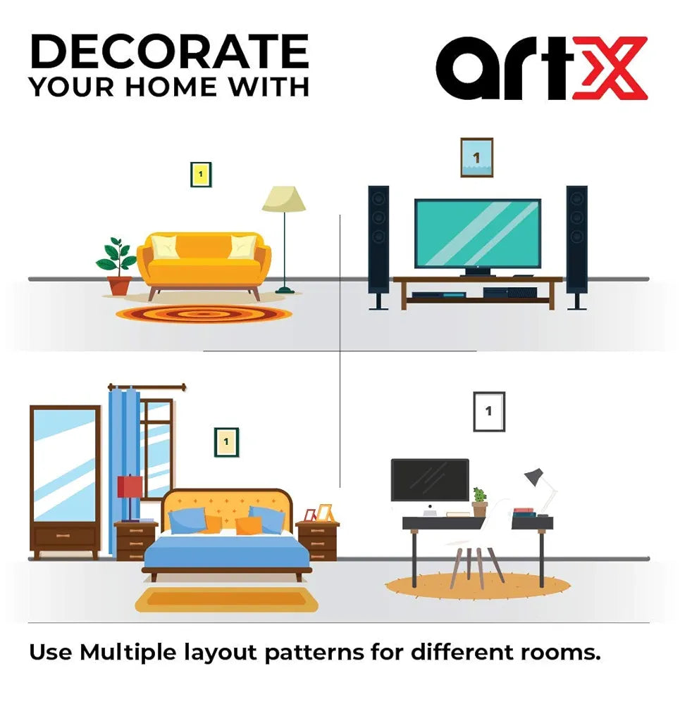 ArtX Paper Drink Lots Of Water Quote Wall Frame Art Painting, Multicolor, Motivational, 10 X 13 Inches, Set of 1