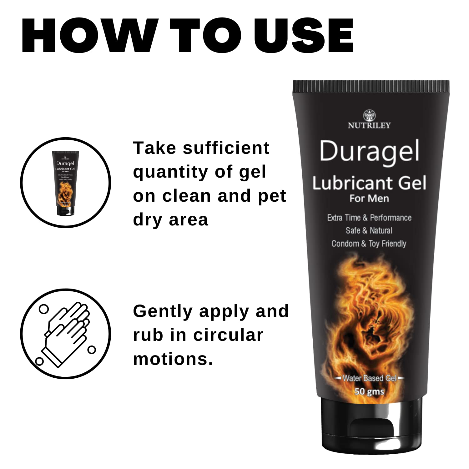Nutriley Duragel Lubricant Gel for Men - 50 gms - Swadesii Nutriley Duragel Lubricant Gel for Men - 50 gms - Swadesii