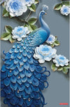 Rangoli Peacock Wall Sticker 12x18 Sheet – Elegant Self Adhesive Design-2