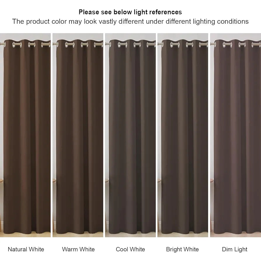 Cloth Fusion Blackout Window Curtains 5 Feet Long Set of 2, Room Darkening Blackout Curtains 5 Feet for Window with Grommet Design for Home Decor 