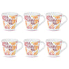 Larah by Borosil Novelty Series Costa Opalware Mug | Set of 6 Tea/coffee Mugs | 110 Ml Each
