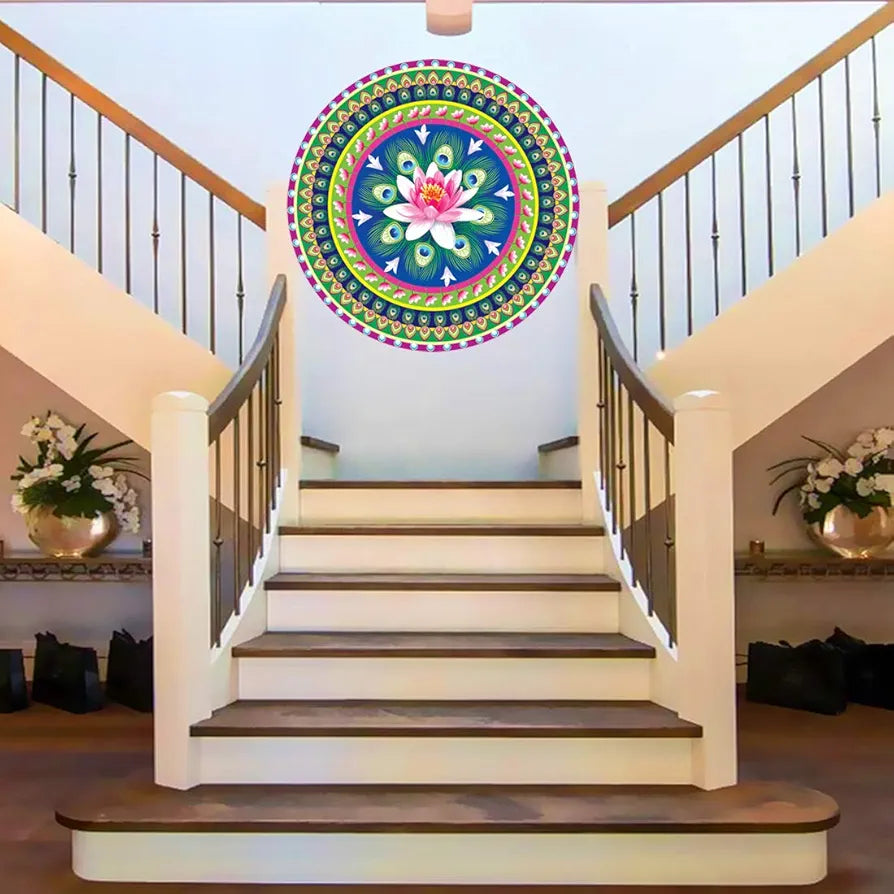 Rangoli Vinyl Wall Sticker Self-Adhesive Wall Decor for Home, Office, Bedroom, and Living Room Décor Easy to Apply & Peel. Parent 2, Design-17