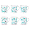 Larah by Borosil Stardust Opalware Mug | Set of 6 Pcs Tea/coffee Mugs | 160 Ml Each