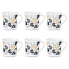 Larah by Borosil Crysta Series Dreamer Opalware Mug | Set of 6 Tea/coffee Mugs | 210 Ml Each