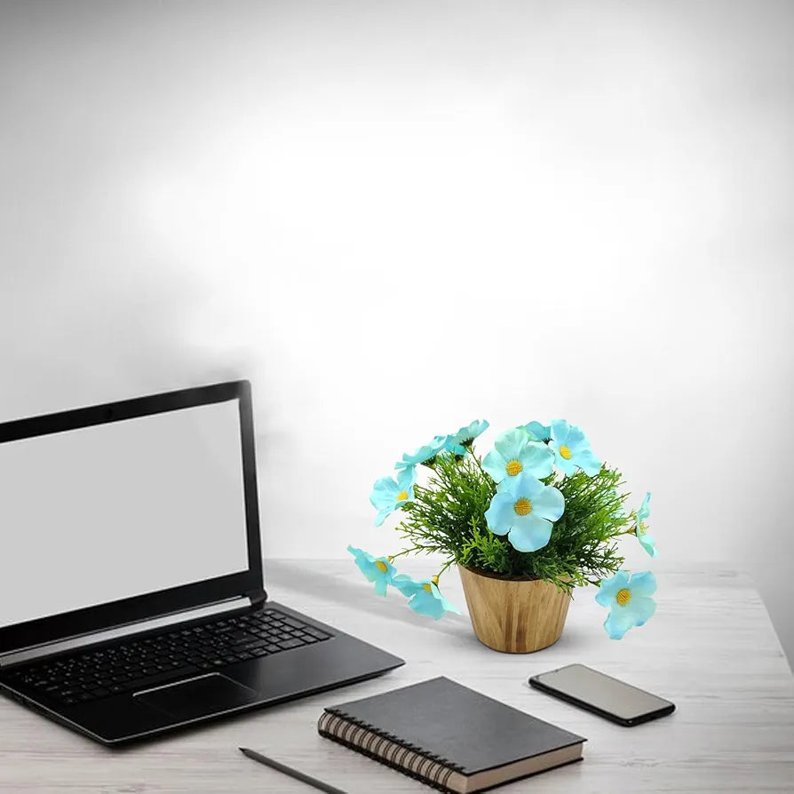 fancymart Artificial Flower in Grass with Pot, Perfect for Home & Office Décor, Artificial Flora -8424