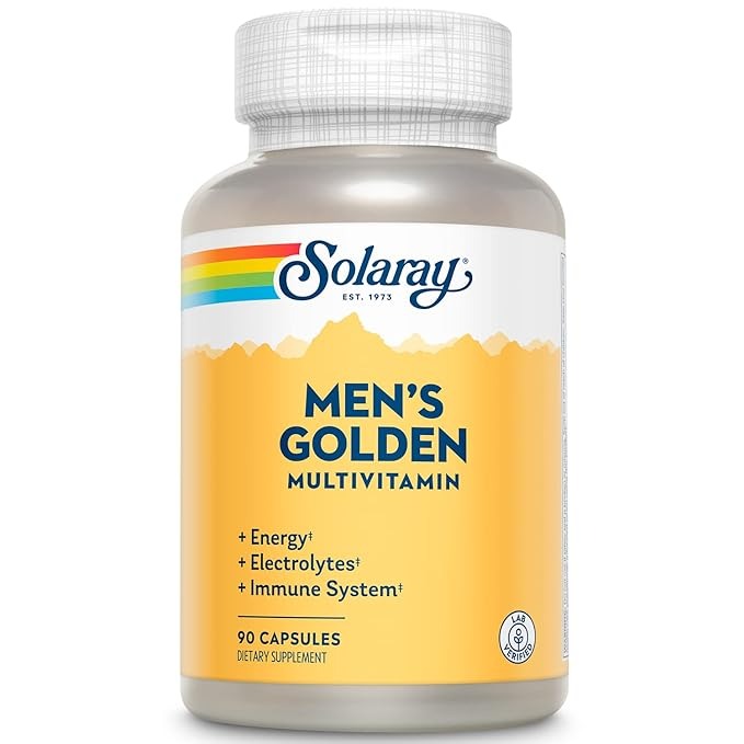 Solaray Mens Golden Multi-Vitamin Capsules - 90 Caps - Swadesii