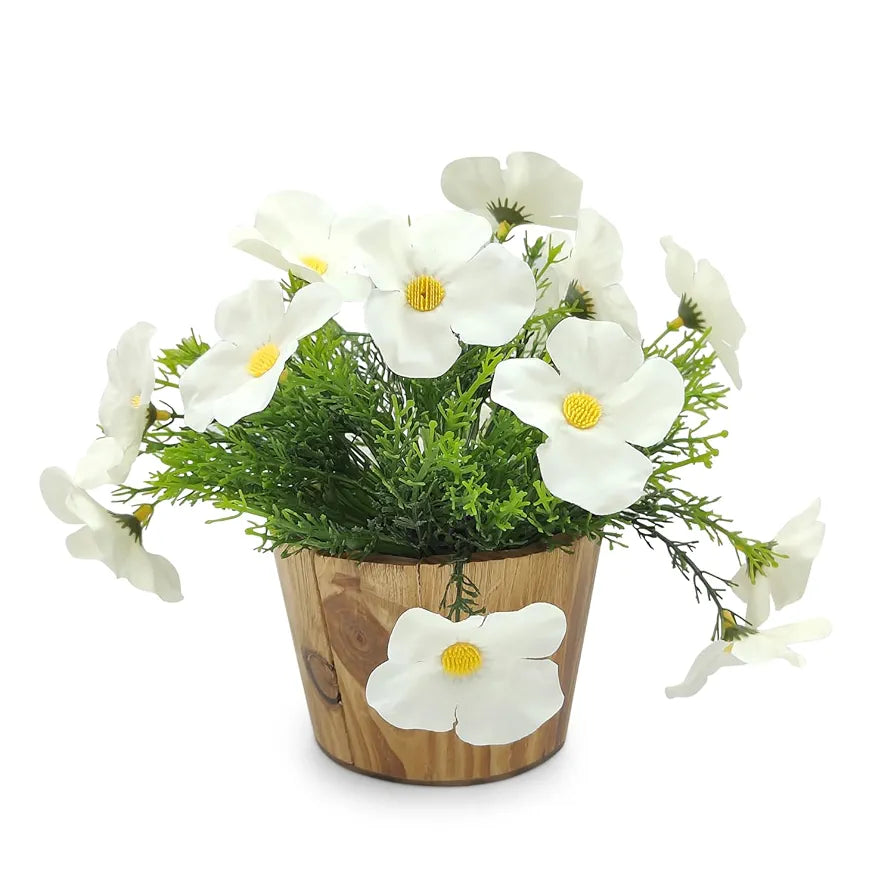 fancymart Artificial Flower in Grass with Pot, Perfect for Home & Office Decor, Artificial Flora -8421