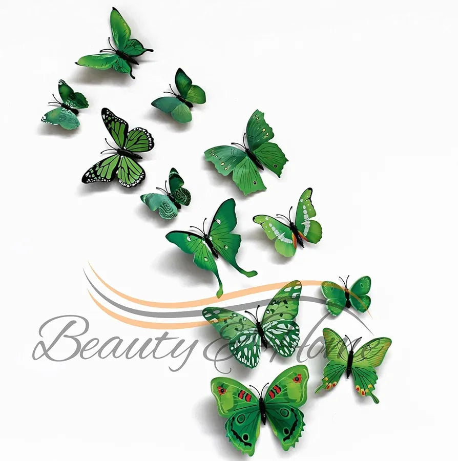 Rangoli Butterfly Wall Stick or Magnet for Home, Office, Kids Room Décor Self Adhesive Removable PVC. Design-14