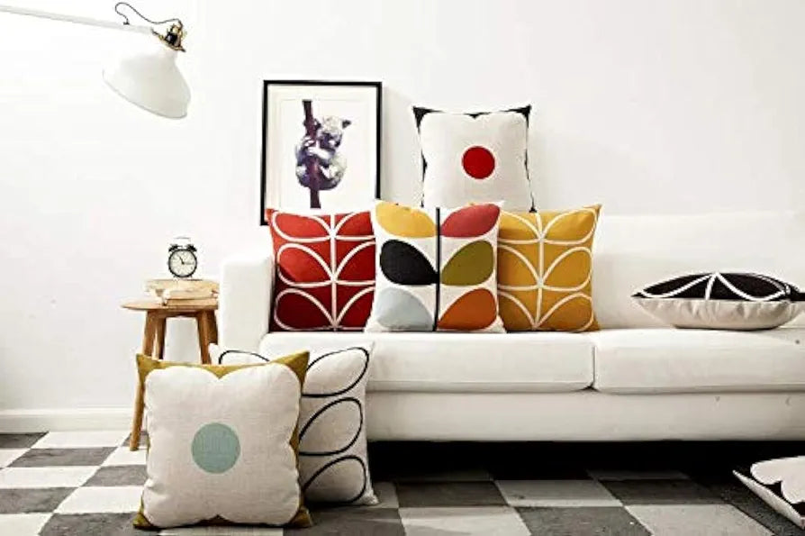 AEROHAVEN™ Set of 5 Cotton Designer Decorative Throw Pillow/Cushion Covers - 16 x 16 inches