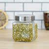 Femora Kitchen Storage Jars Borosilicate Glass With Steel Lid Air Tight Jar | 500 Ml | Pack of 1