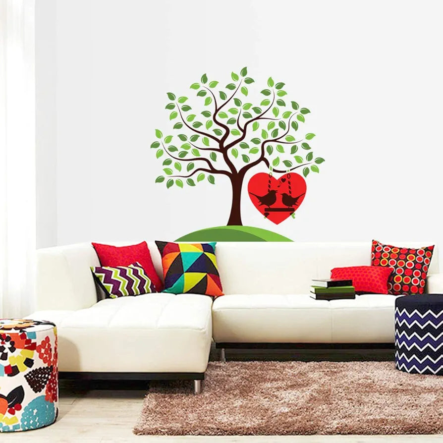 Rangoli White Glossy Vinyl Wall Sticker Premium Self-Adhesive Waterproof Decorative Wall Decal for Bedroom, Living Room, Office & Home Decoration Easy to Apply. Design-17