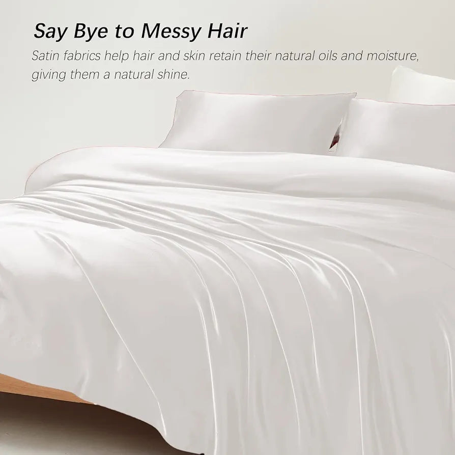 Cloth Fusion Satin Bedsheet for King Size Bed, Perfect for Romantic Night, Excellent Gift for All Celebrations, Set of 1 Satin Sheet 108