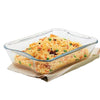 Borosil Glass Rectangular Baking Dish | 1 Piece | 1.5 Litres | Transparent