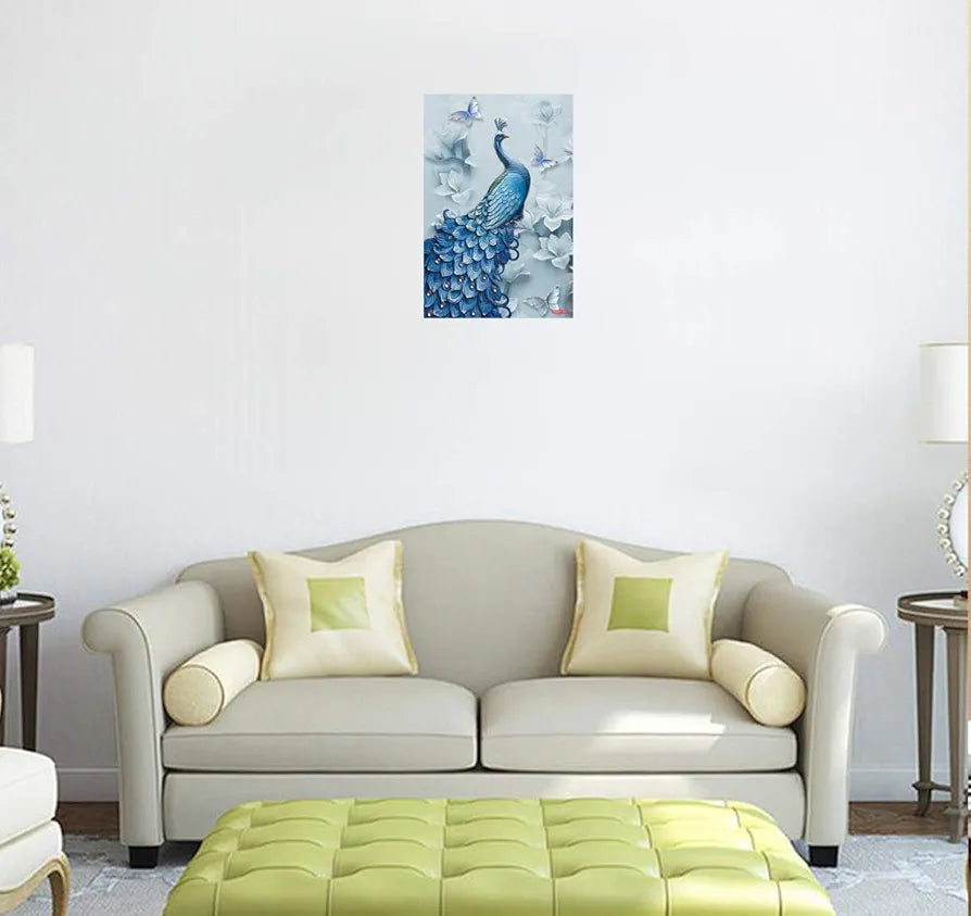 Rangoli Peacock Wall Sticker 12x18 Sheet – Elegant Self Adhesive Home Décor for Living Room, Bedroom & Walls. Design-4