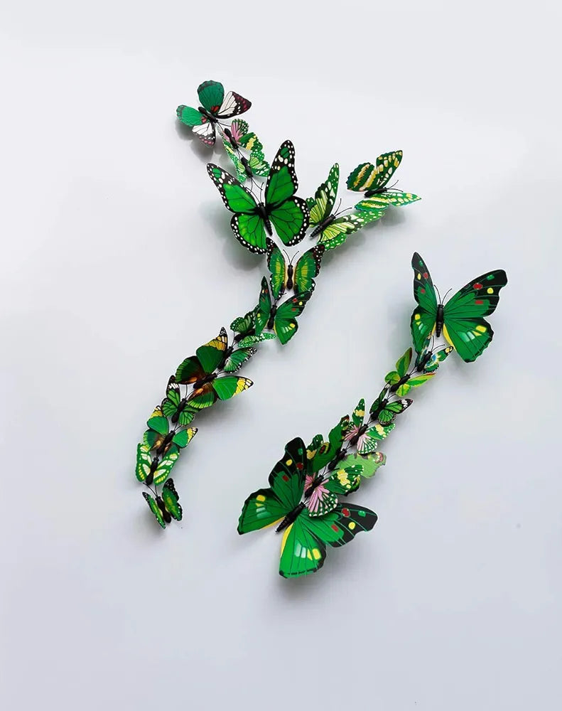 Rangoli Butterfly Wall Stick or Magnet for Home, Office, Kids Room Décor Self Adhesive Removable PVC. Design-1