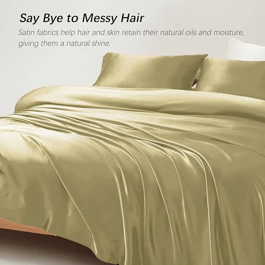 Cloth Fusion Satin Bedsheet for King Size Bed, Perfect for Romantic Night, Excellent Gift for All Celebrations, Set of 1 Satin Sheet 108