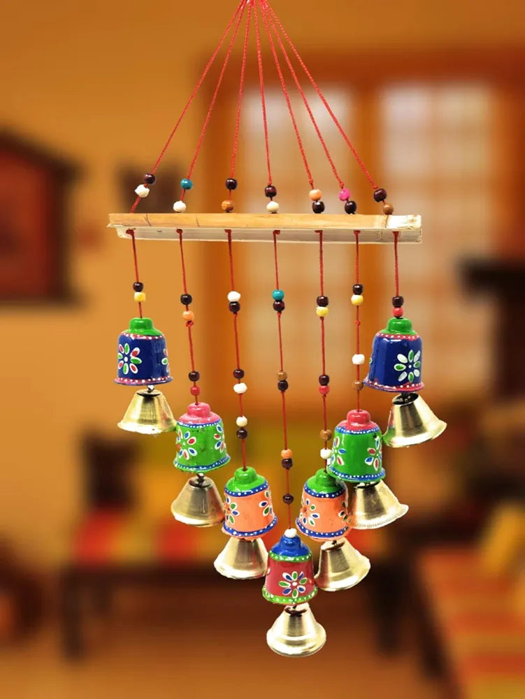 JH Gallery Handcrafted Recycled Material Rajasthani Wind Chime Door/Wall Hanging  