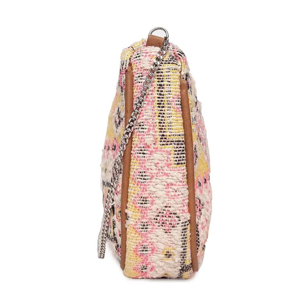 ASTRID Handmade Macrame Flap Over Sling Bag For Girls And Women