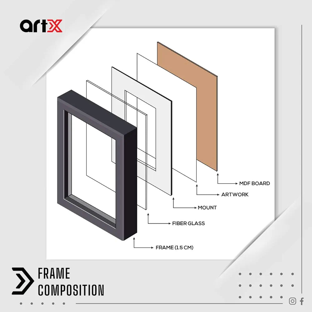 ArtX Paper Premium Village Scene Wall Art Painting, Multicolor, Village, 18X24 in, Set of 1