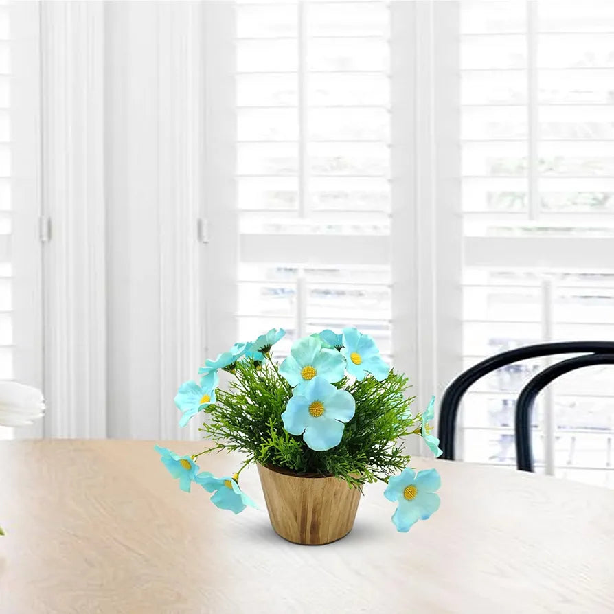 fancymart Artificial Flower in Grass with Pot, Perfect for Home & Office Décor, Artificial Flora -8424