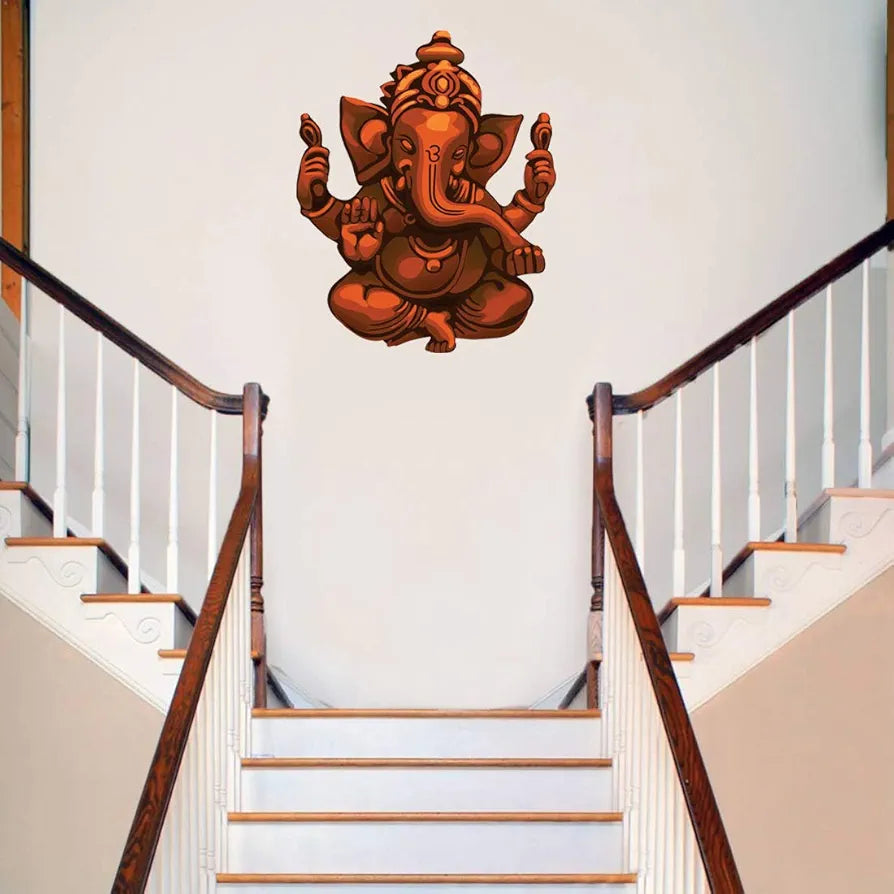 Rangoli White Glossy Vinyl Wall Sticker Premium Self-Adhesive Waterproof Decorative Wall Decal for Bedroom, Living Room, Office & Home Decoration Easy to Apply. Parent-2, Design-9