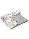 Cortina Ultra-Soft Microfiber Reversible 120 GSM Abstract Double AC Blanket Quilt Dohar | White