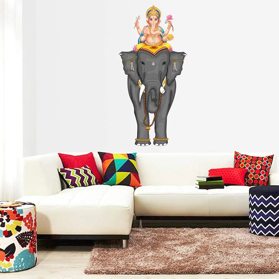 Rangoli White Glossy Vinyl Wall Sticker Premium Self-Adhesive Waterproof Decorative Wall Decal for Bedroom, Living Room, Office & Home Decoration Easy to Apply. Parent-7, Design-21