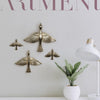 The Artment Minimalist Flight To Freedom Wall Décor Hanging Set of 4 Gold