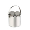 Arttdinox Designer Stainless Steel Ice Bucket With Lid | Gloss Mirror Polish | Cityscape Pattern | Ice Cube Storage Box