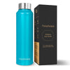 Frenchware Water Bottle 1 Litre, Stainless Steel, Premium SS 304 | Aqua Blue | Easy-to-Clean