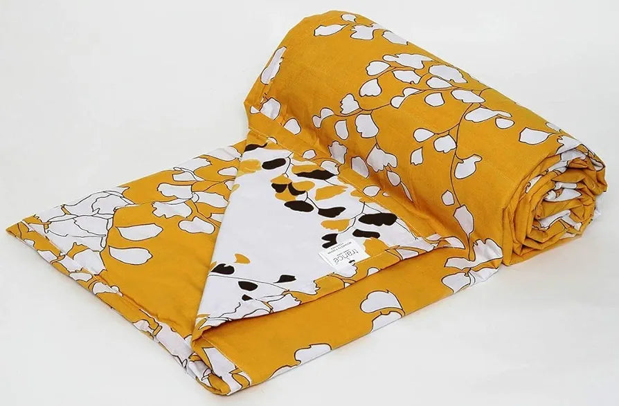 Trance Home Linen Pure Cotton Reversible Dohar Toddler Size|Cotton Ac Quilt for Babies|Infants - New Born|Soft Light-Weight Bed Blanket 0-4 Years Kids