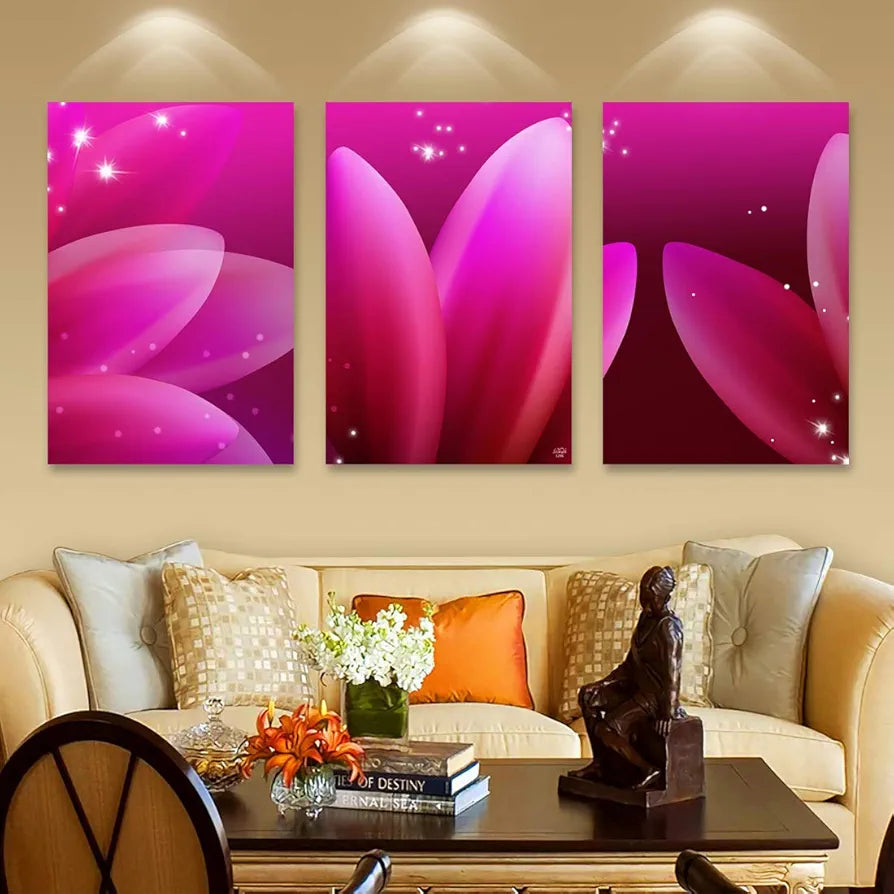 Rangoli MDF 3 Pcs Wall Poster 12x18 Inch Decorative Wall Art for Home, Office, Living Room. P-4, Design-4