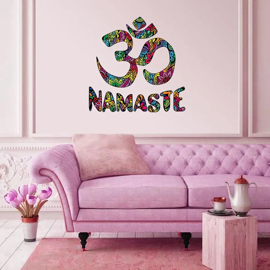 Rangoli White Glossy Vinyl Wall Sticker Premium Self-Adhesive Waterproof Decorative Wall Decal for Bedroom, Living Room, Office & Home Decoration Easy to Apply. Parent-2, Design-8