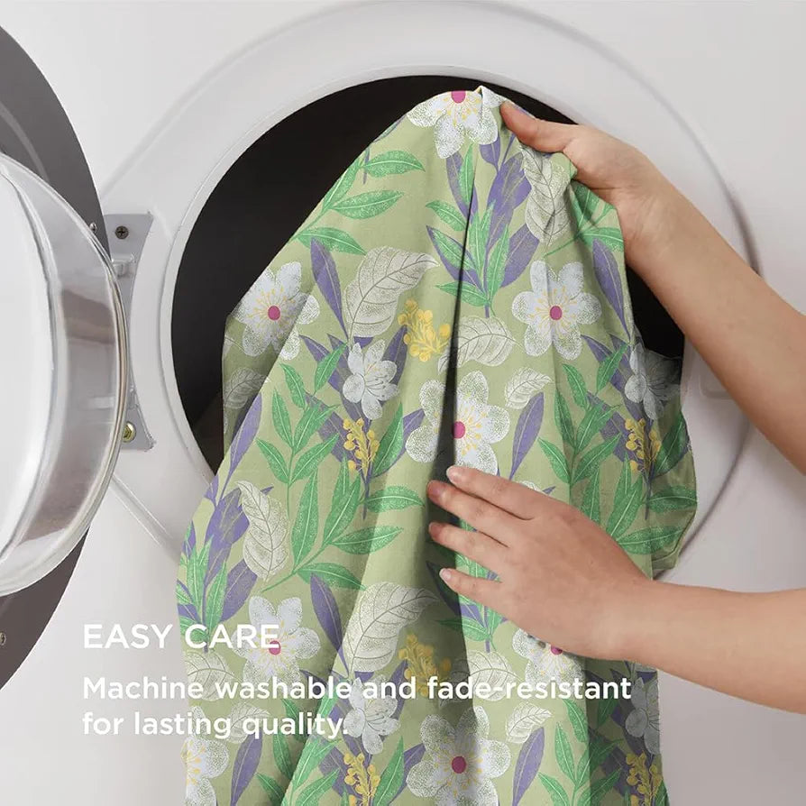 HOMEKART Floral 180 Tc Ultra Super Soft Cotton Feel Microfiber Double Bedsheet with Two Pillow Covers for Your Bedroom 