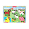 Skillofun Wooden Farm Animals Chunky Puzzle Learning Puzzle for Farm Animals Extra Thick Blocks