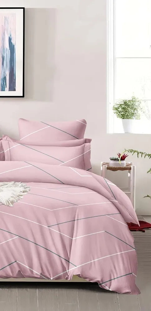 THE HOME STYLE 400 TC Supersoft 100% Cotton Printed Flat King Size Double Bed Bedsheet with 2 Pillow Cover  