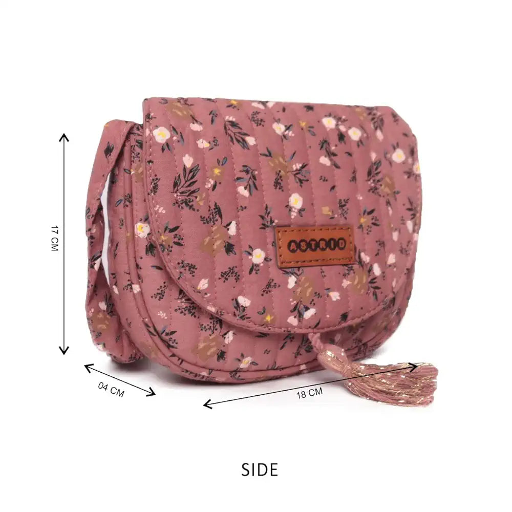 ASTRID Handmade Macrame Flap Over Sling Bag For Girls And Women