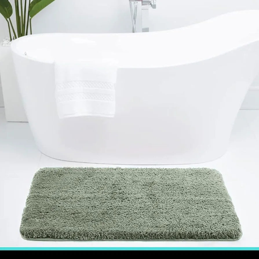 LUXE HOME INTERNATIONAL Microfiber Bath Mat Super Soft Non Slip Vegas Rectangular Mats For Bathroom,DoorPack of 1