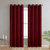 Divine Casa Micro Satin Semi Blackout Door Curtains 7 Feet Maroon Solid Light Filtering Curtains (Pack of 2)