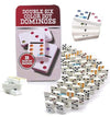 FunBlast Double 6 Color Dot Game Set White Dominoes 28 Piece Set Toy in Tin Case 6 Dot Educational Game